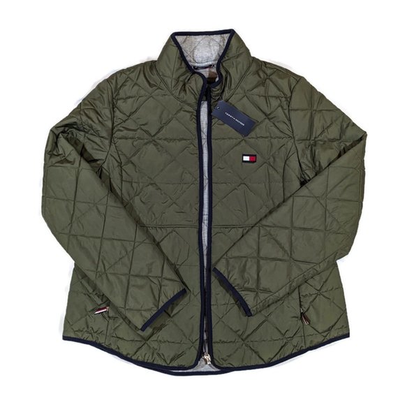 Tommy Hilfiger Jackets & Blazers - NWT Tommy Hilfiger Olive Green Full Zip Quilted Jacket, Size Large